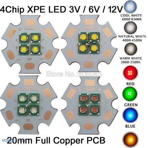 Aliexpress Buy Pcs Cree Xpe Xp E Chips W Led Emitter Car