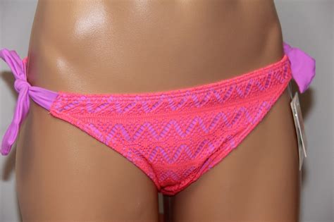 NWT Hula Honey Swimwear Bikini Bottom Size S GNGLC Tie Side Crochet EBay