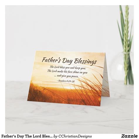 Father S Day The Lord Bless You Bible Verse Card Zazzle Verses