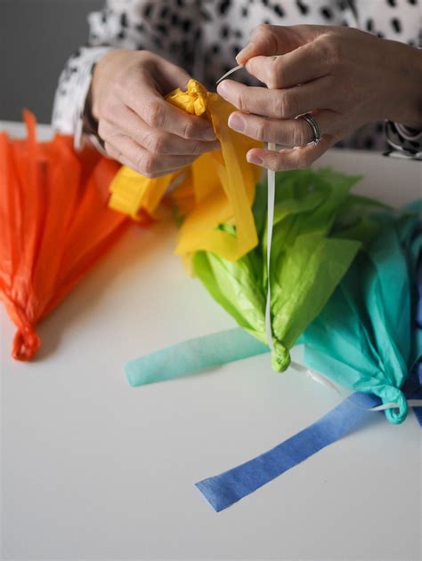 Diy Tissue Paper Tassel Garland Tutorial Whimsical Wonderland Weddings