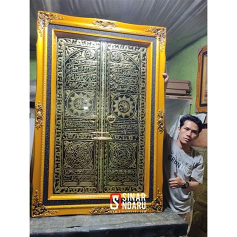 Jual Hiasan Dinding Kaligrafi Kuningan Pintu Kabah Super Jumbo X