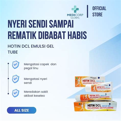Jual MEDICORP Hot In Hotin DCL Tube Cream Krim Otot Pegal Linu