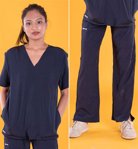 Navy Blue Scrub Set Women Wearoncall