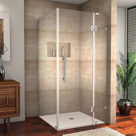 Vigo VIGO 32-Inch x 32-Inch Frameless Shower Stall in Clear with ...