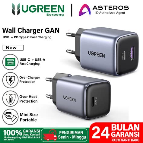 Jual UGREEN Kepala Charger IPhone Android Fast Charging 20w 30w 35w