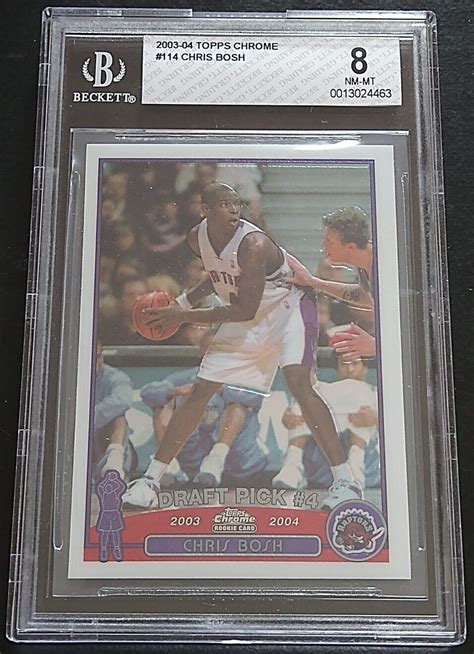 Topps Chrome Chris Bosh Rc Rookie Bgs Nm Mt Toronto