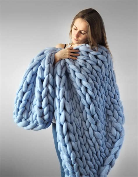 Charmkey New Fancy Giant Wool Yarn Blanket Super Chunky Merino Wool