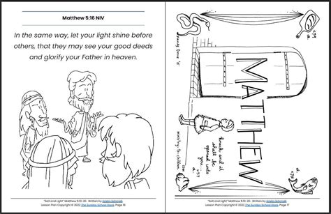 Salt and Light (Matthew 5:13-20) Printable Bible Lesson & Sunday Schoo - Sunday School Store