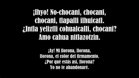 La Llorona En Nahuatl Chords Chordify