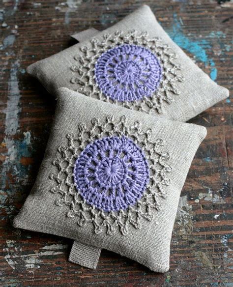 Lavender sachets crochet motif set of 2 by namolio on Etsy, $18.00 ...