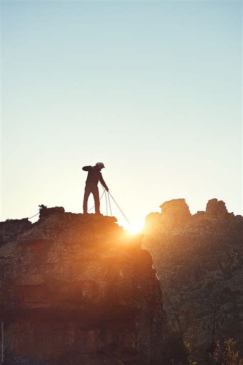 Climbing Rope Man Stock Image Everypixel