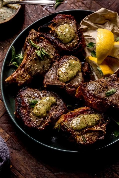 Easy Broiled Lamb Chops With Mint Mustard Sauce