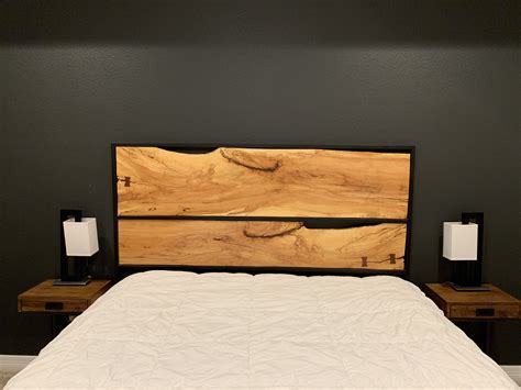 Wilson Live Edge Spalted Maple Headboard Home Decor Headboard Home