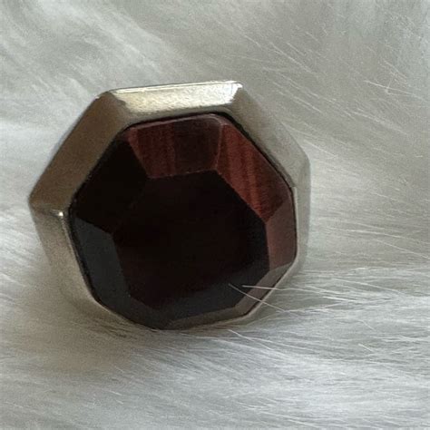 Silpada Design Red Tigers Eye Sterling Silver Ring Gem