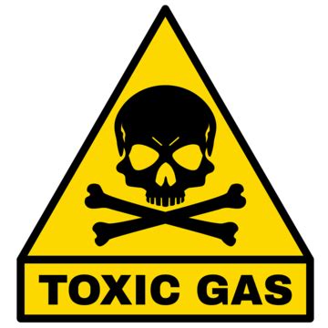 Toxic And Harmful Gas Sign Vector, Toxic Gas, Identification Cards, Gas ...