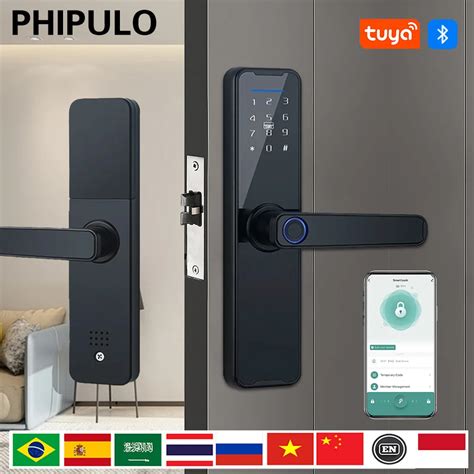 Phipulo Tuya Electronic Smart Door Lock With Biometric Fingerprint