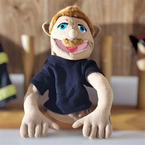 sml brooklyn  guy puppet accurate  black shirt firefighter outfit