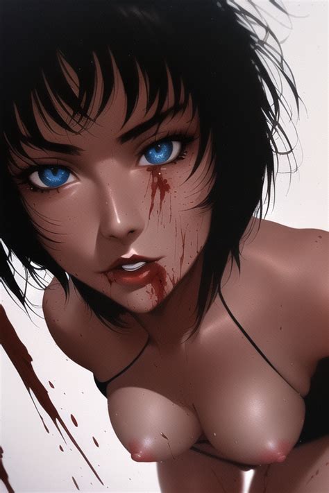 Rule 34 1girls Ai Generated Berserk Black Hair Blood Blue Eyes