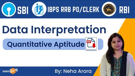 IBPS RRB PO Clerk SBI RBI Gr B Data Interpretation Quantitative