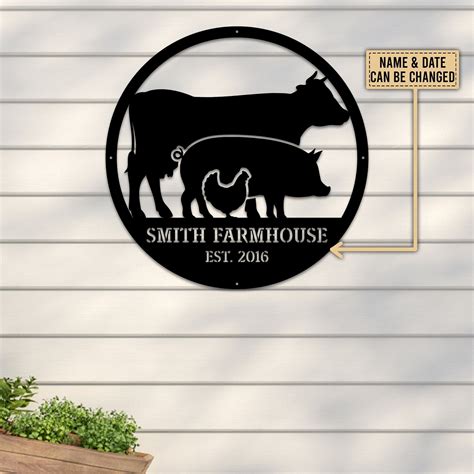 Customized Farm Metal Wall Art, Farmhouse Decor, Farmhouse Wall Decor ...