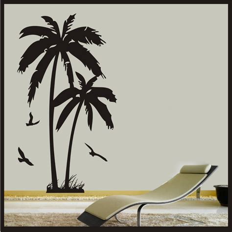 Sticker Connection Palm Tree With Birds Beach Wall Art Vinyl