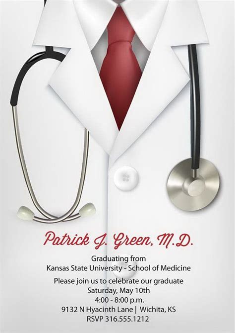 Doctor Invitation Medical School Doctor Graduation Etsy Doctor