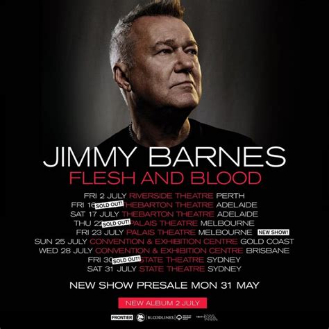 TOUR NEWS: Jimmy Barnes adds second and final Melbourne show to ...