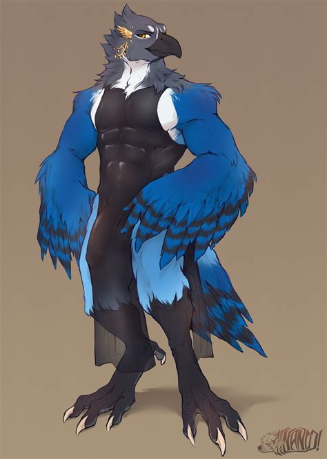 Rule 34 Abs Anthro Avian Avian Feet Beak Biceps Bird Blue Bird Blue Body Blue Feathers Bulge