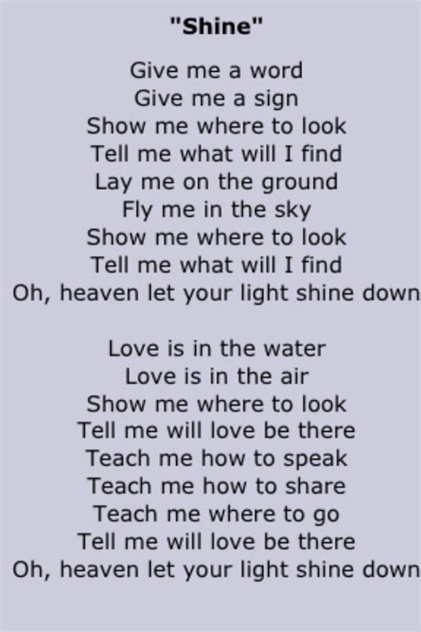 Shine A Light Lyrics - Trending Now