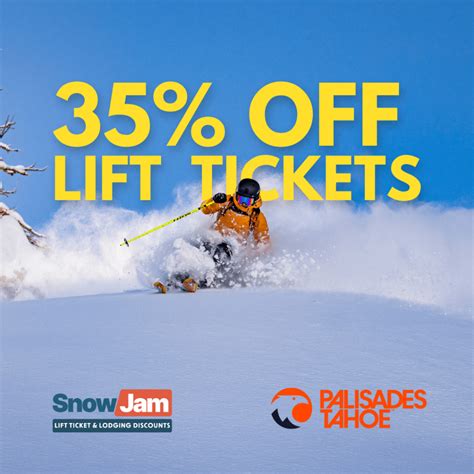 Palisades Tahoe Discounted Lift Ticket SnowJam Membership