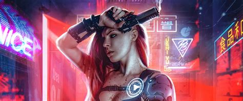 3440x1440 Cyberpunk Girl With Gun 4k Ultrawide Quad Hd 1440p Hd 4k Wallpapersimages