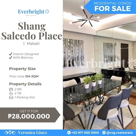 Shang Salcedo Place Makati 2br Unit For Sale Property For Sale