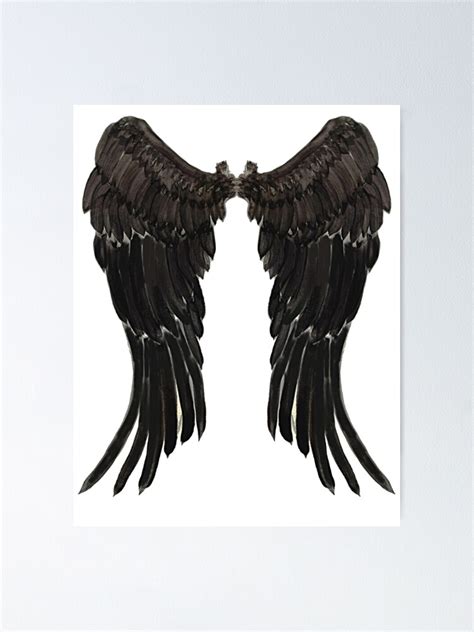 Bad Angel Wings Poster For Sale By Atlasartsn Redbubble