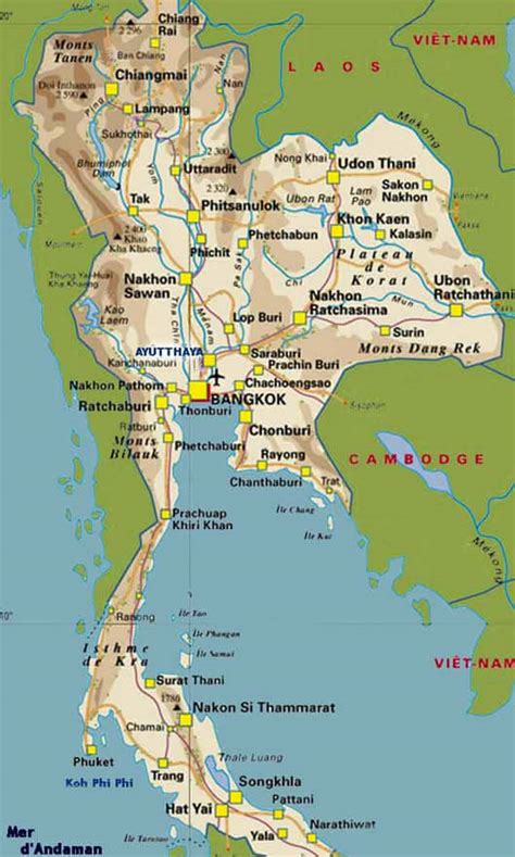 Thailand Country Map