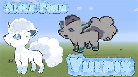 Minecraft Pixel Art Vulpix Alola Form Tutorial YouTube