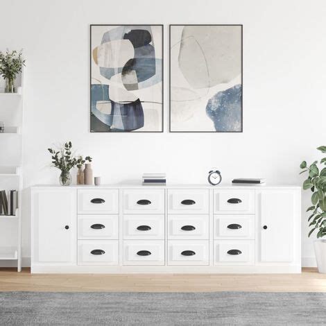 3 Stk Sideboards Kommoden für das Wohnzimmer Schränke Anrichten