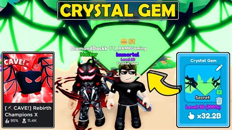 New Crystal Gem Secret Pet In Rebirth Champions X Roblox Update