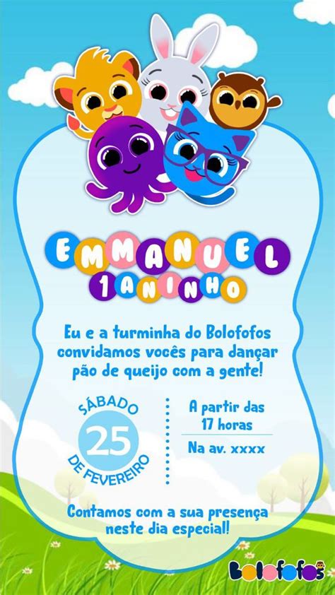 Convite Festa Bolofofos Para Imprimir Artofit