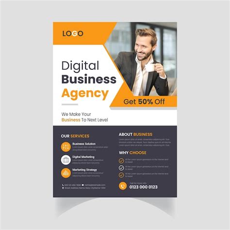 Premium Vector Corporate Business Marketing Flyer Template