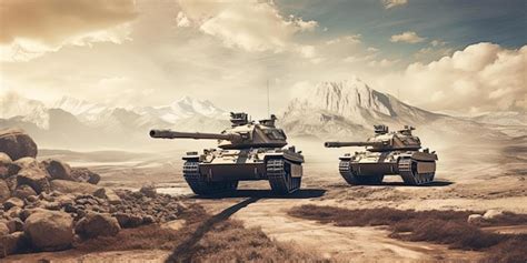 Premium Ai Image Ir Tanks Game Wallpapers In The Style Of Vintage