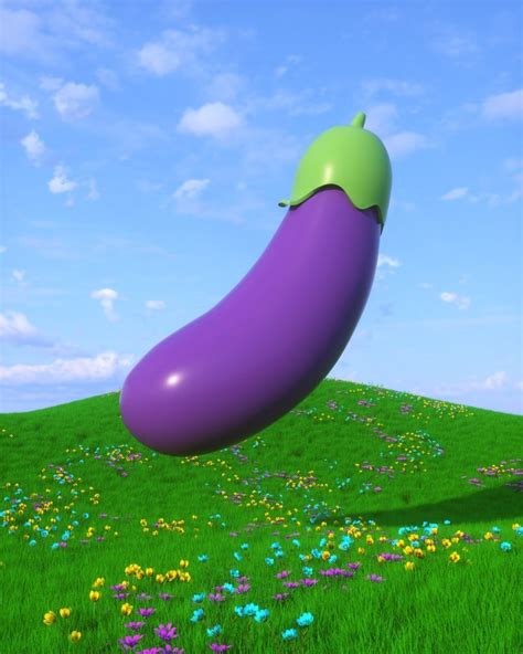 Eggplant Emoji 3d Model Cgtrader