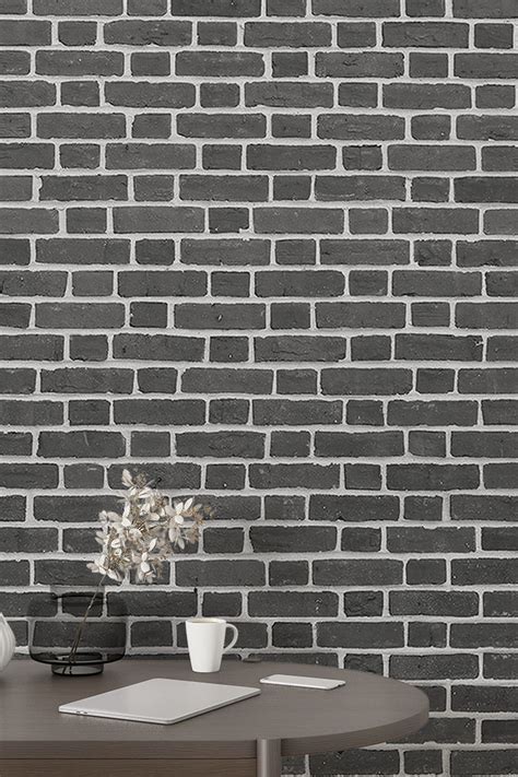 Grey Brick Wallpaper for Serene Ambiance | Morphico