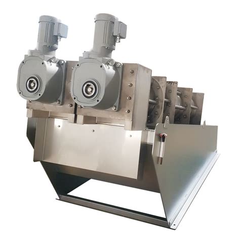 Volute Sludge Dewatering Screw Press Machine For Wastewater Treatment Plant