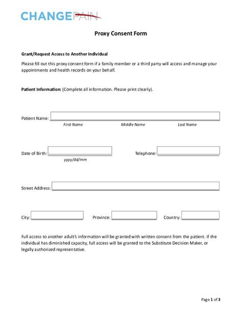 Fillable Online Patient Request For Mychart Proxy Access Fax Email