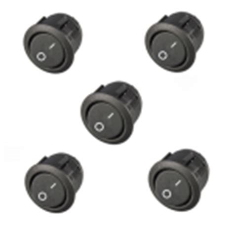 5 x Mini Ronde Interrupteur à Bascule Noir SPST ON OFF Cdiscount