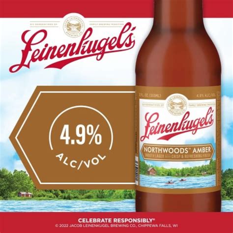 Leinenkugels Northwoods Amber Pale Lager Beer Bottles 6 Bottles 12