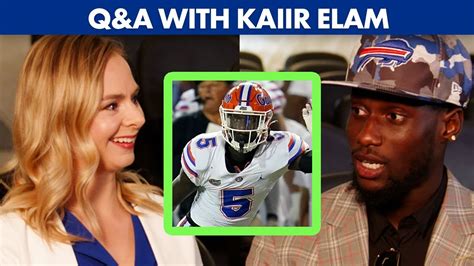 Q A With 2022 First Round Draft Pick Kaiir Elam Buffalo Bills YouTube