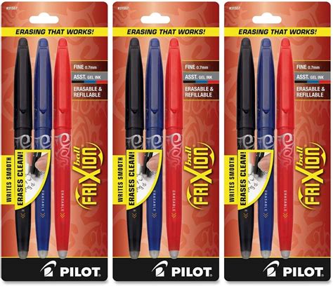 Amazon Pilot Frixion Ball Erasable Refillable Gel Ink Stick Pens