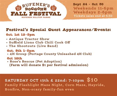 Fall Events Rufener Hilltop Farms