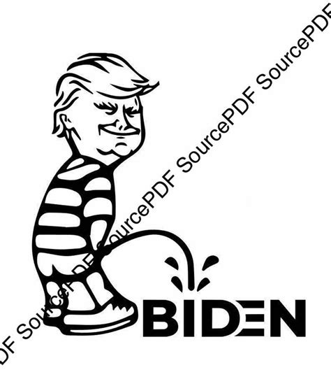 Trump Peeing On Biden Svg Cricut Etsy